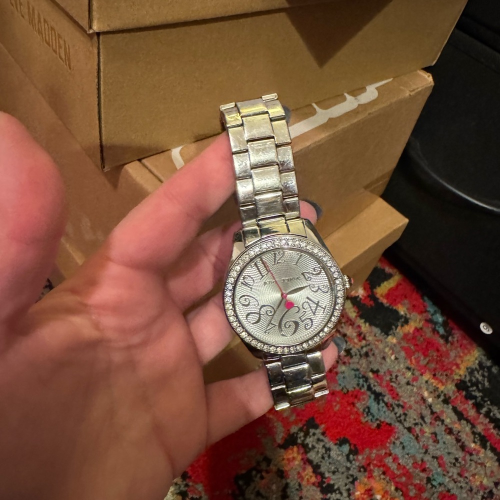 Betsey Johnson silver watch